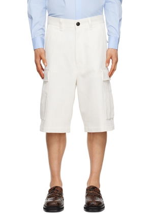 AMI Paris White Cargo Pocket Shorts