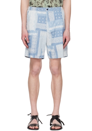Officine Générale Blue Pierce Shorts