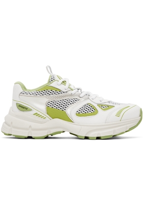Axel Arigato White & Green Marathon Runner Sneakers
