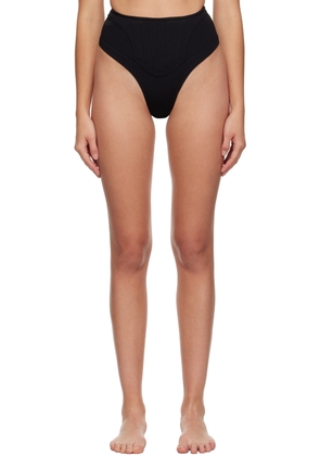 Mugler Black Corset Bikini Bottoms
