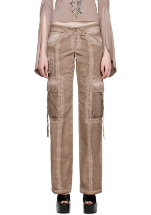 Blumarine Brown Eyelet Trousers