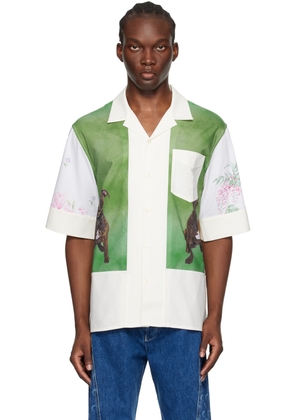 Marine Serre Multicolor Regenerated Household Linen Calendar Shirt