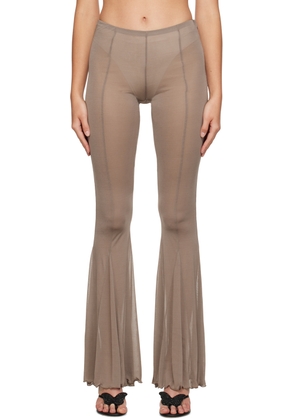 Blumarine Taupe Flare Trousers