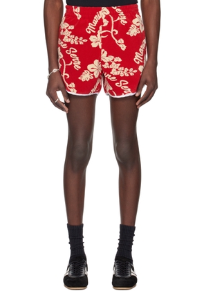 Marine Serre Red Towel Shorts