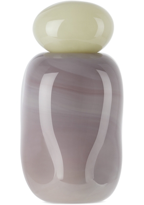 Helle Mardahl Off-White & Purple Bon Bon Medi Vase