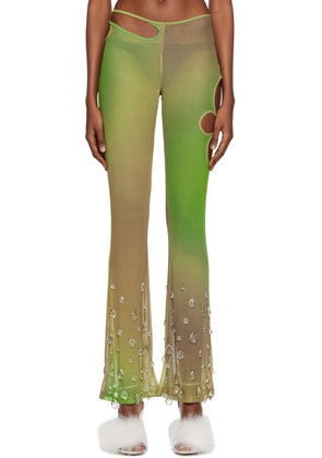 GCDS Khaki Sita Drops Leggings