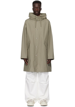 Jil Sander Green Printed Coat