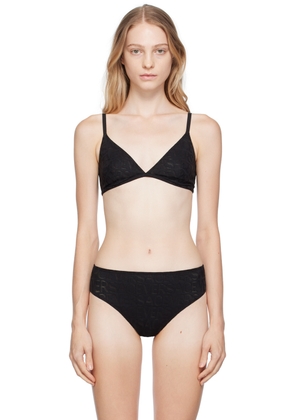 Versace Underwear Black Semi-Sheer Bra