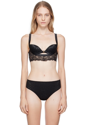 Versace Underwear Black Allover Bra