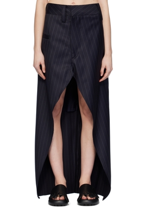 doublet Black One Leg Maxi Skirt