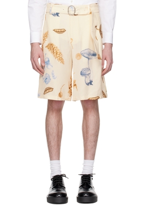 Jil Sander Beige Printed Shorts