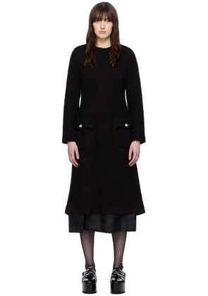 Noir Kei Ninomiya Black Flap Pockets Midi Dress