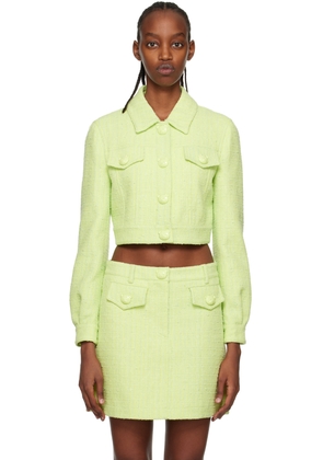 Moschino Green Teddy Buttons Jacket