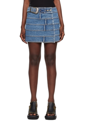 Andersson Bell Blue Dua Multi Waist Denim Miniskirt