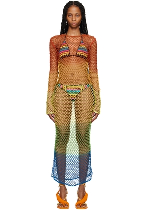 AGR Multicolor Gradient Midi Dress