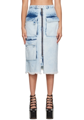Marques Almeida Blue Multipocket Midi Skirt