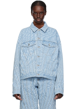 Mugler Blue Star Denim Jacket