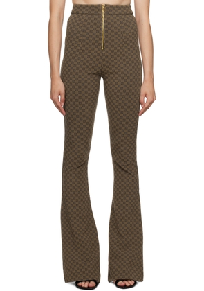 Balmain Brown Mini Monogram Lounge Pants
