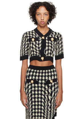 Moschino Black & White Morphed Cardigan