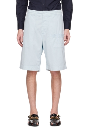 Moschino Blue Embroidered Shorts