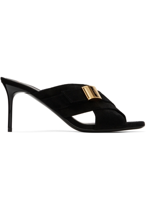 Balmain Black Uma Mules