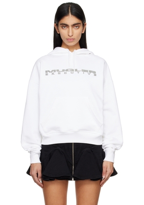 Mugler White Executive Hoodie