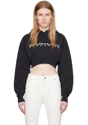 Mugler Black Bonded Hoodie