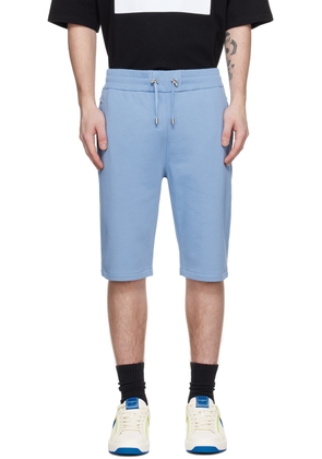 Balmain Blue Flocked Shorts