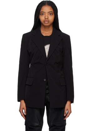 We11done Black Gathered Blazer