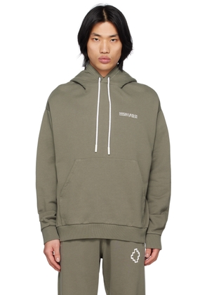 Marcelo Burlon County of Milan Khaki Tempera Cross Over Hoodie