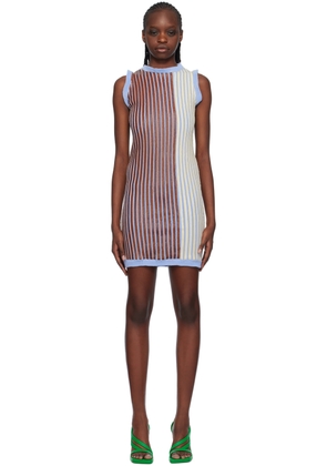 Stanley Raffington SSENSE Exclusive Off-White & Brown Minidress
