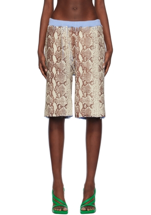 Stanley Raffington SSENSE Exclusive Off-White & Blue Shorts