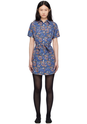 A. P.C. Blue Brain Dead Edition Suzanne Minidress