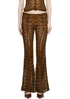 Isa Boulder Brown Split & Tear Lounge Pants