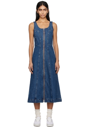 A. P.C. Indigo Ally Denim Midi Dress