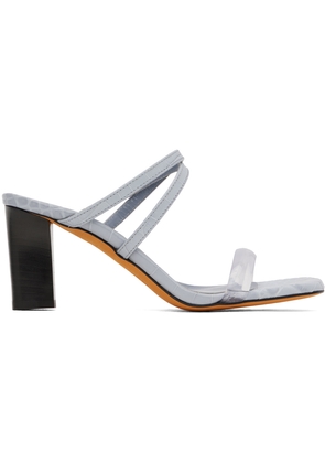 Maryam Nassir Zadeh Blue Croc Samantha Heeled Sandals