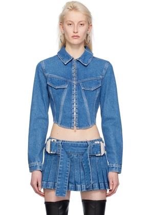 Dion Lee Blue Corset Denim Jacket