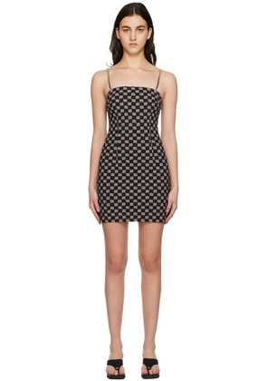 MISBHV Black Monogram Minidress