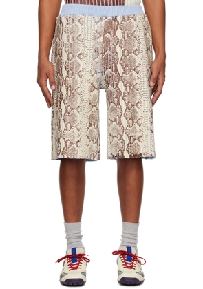 Stanley Raffington SSENSE Exclusive Off-White & Blue Shorts