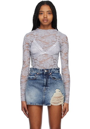 We11done Gray Crewneck T-Shirt