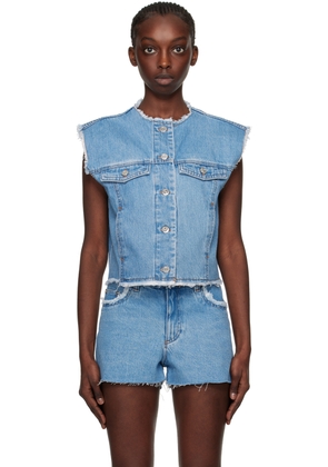 A. P.C. Blue Barbara Denim Vest