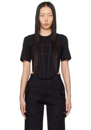 Dion Lee Black Corset T-Shirt