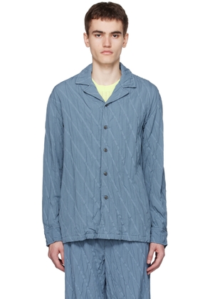TAAKK Blue Pleated Shirt