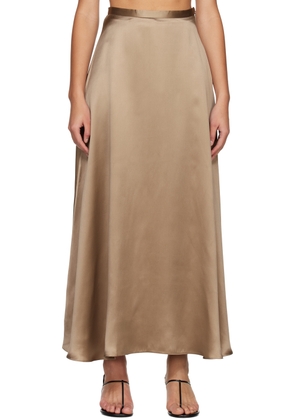 BITE Brown Fluid Midi Skirt
