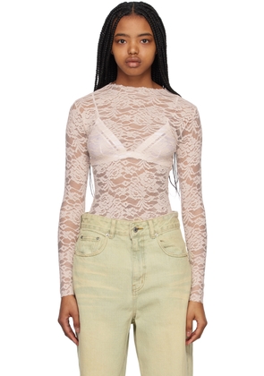 We11done Beige Crewneck T-Shirt