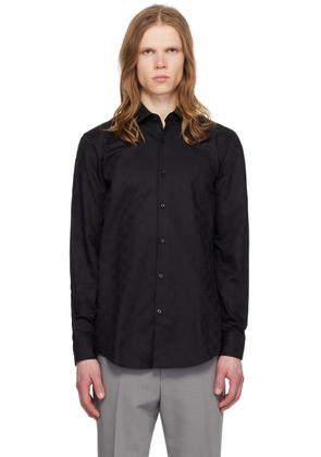 Hugo Black Spread Collar Shirt