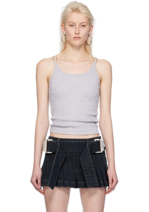 Dion Lee Gray Wire Strap Tank Top