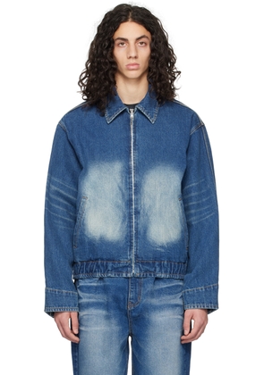 We11done Blue Faded Denim Jacket