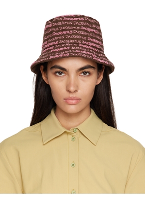 JACQUEMUS Brown Le Raphia 'Le Bob Bordado' Bucket Hat