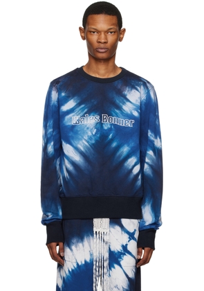 Wales Bonner Blue Tie-Dye Sweatshirt